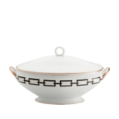 Ginori Catene Black Tureen w/Cover - 4.5qt